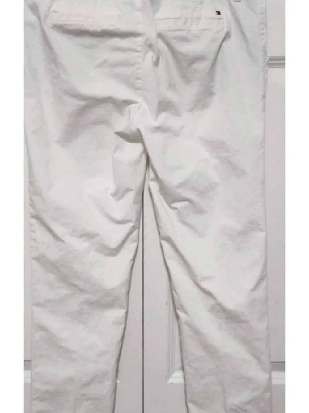 Tommy Hilfiger Women's Pants White Sz 12 Flat Front Chino Cotton 28" Inseam - Picture 2 of 11